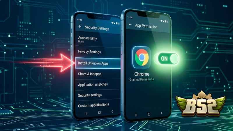 Hướng dẫn cài đặt B52 Club Android từ nguồn không xác định
